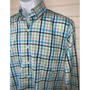 Peter Millar Sz SMALL Crown Ease Kohala Check Classic Fit Plaid Shirt EUC